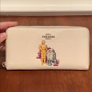 Coach Star Wars R2-D2 White Leather Wallet
